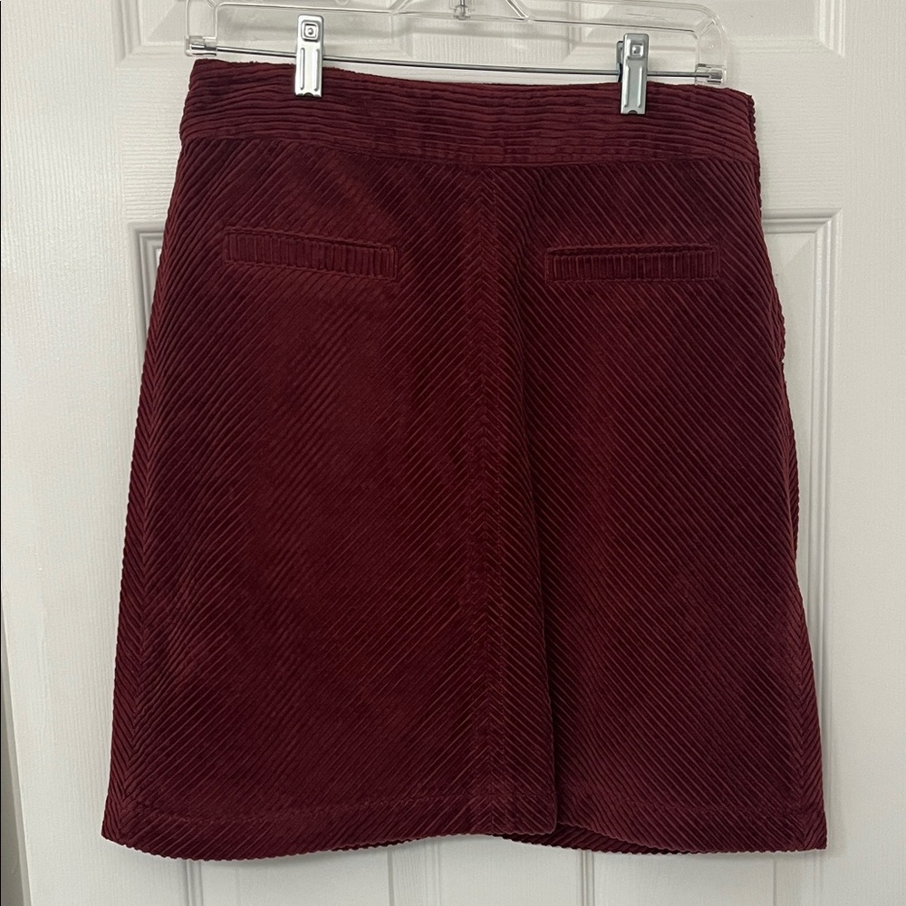 Talbots Burgundy Corduroy Mini Skirt